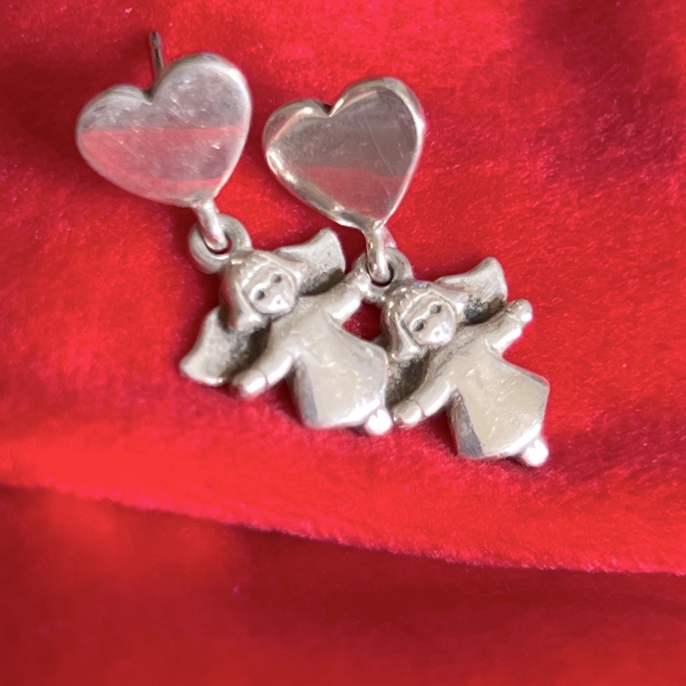 James Avery Vintage/Retired Guardian Angel pierced earrings